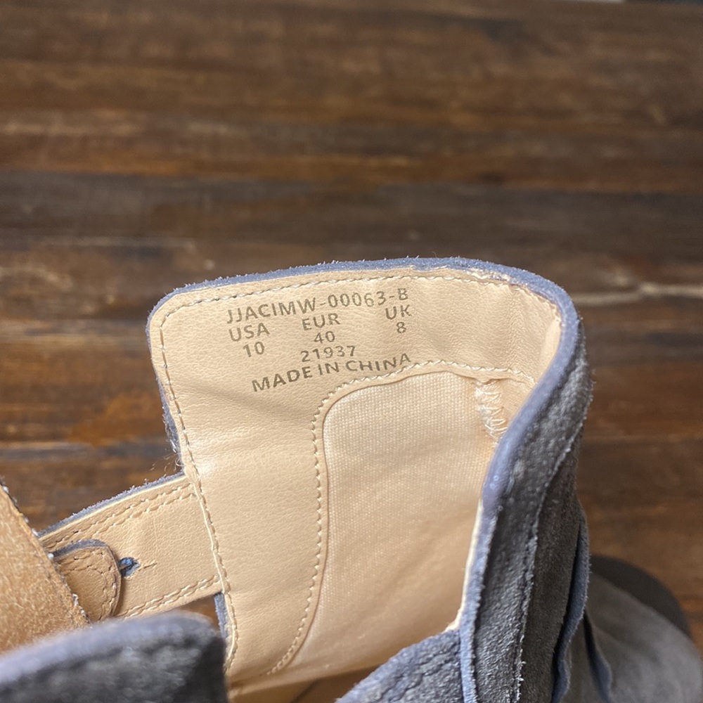 Joe’s Jeans Cassia Blocked Heel Suede Bootie In Dark Grey Size: 10 - Picture 7 of 10